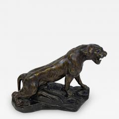 Thomas Cartier Art Deco Lioness Sculpture by Thomas Cartier Cast Zinc France circa 1930 - 1904966