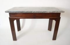 Thomas Chippendale English Georgian Marble Top Mahogany Slab or Side Table - 1034260