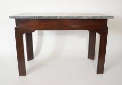 Thomas Chippendale English Georgian Marble Top Mahogany Slab or Side Table - 1034263