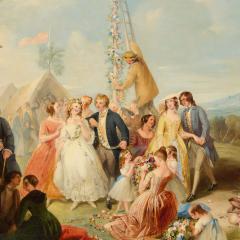 Thomas Clater Oil Painting of a Village Maypole Celebration by Thomas Clater - 4740793