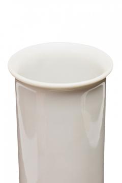 Thomas Germany Mid Century White Textured Band Design Porcelain Vase - 4676068