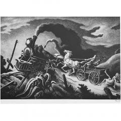 Thomas Hart Benton Thomas Hart Benton Wreck of the Ol 97 Lithograph - 3671115