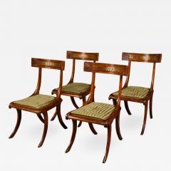 Thomas Hope Set of Four Regency Faux Rosewood Klismos Chairs after a Design by Thomas Hope - 971173