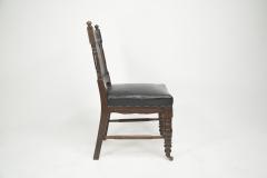 Thomas Jeckyll Thomas Jeckyll Style a Pair Aesthetic Movement Oak Dining Chairs with Sunflowers - 4193305