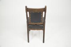 Thomas Jeckyll Thomas Jeckyll Style a Pair Aesthetic Movement Oak Dining Chairs with Sunflowers - 4193306