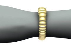 Thomas Kurilla 14 Karat Yellow Gold Unisex Concave Cuff Bracelet - 2716330