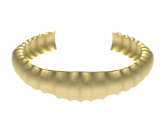Thomas Kurilla 14 Karat Yellow Gold Unisex Concave Cuff Bracelet - 2716347