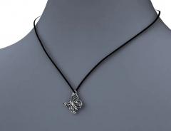 Thomas Kurilla Platinum Monarch Butterfly and GIA Diamonds Pendant Necklace - 2835533