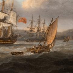 Thomas Luny HMS Bellerophon leaving Torbay with defeated Emperor Napoleon aboard - 1486095