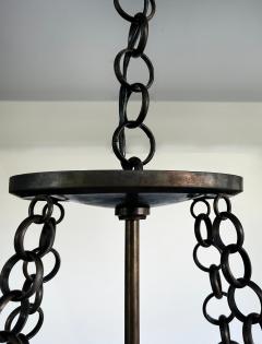 Thomas Pheasant Studio Oval Thomas Pheasant Baker Chandelier Bronze Chain Canopy Italy 52 to 70 H - 4632298