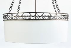 Thomas Pheasant Studio Oval Thomas Pheasant Baker Chandelier Bronze Chain Canopy Italy 52 to 70 H - 4632306
