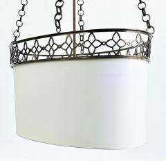 Thomas Pheasant Studio Oval Thomas Pheasant Baker Chandelier Bronze Chain Canopy Italy 52 to 70 H - 4632309