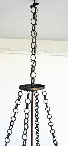 Thomas Pheasant Studio Oval Thomas Pheasant Baker Chandelier Bronze Chain Canopy Italy 52 to 70 H - 4632311