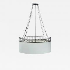 Thomas Pheasant Studio Oval Thomas Pheasant Baker Chandelier Bronze Chain Canopy Italy 52 to 70 H - 4632656