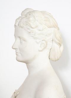 Thomas Ridgeway Gould a Rare American White Marble Bust of a Woman - 1202189