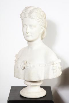 Thomas Ridgeway Gould a Rare American White Marble Bust of a Woman - 1202191