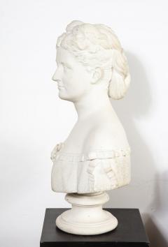 Thomas Ridgeway Gould a Rare American White Marble Bust of a Woman - 1202193