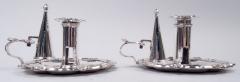 Thomas Ross Pair of English Georgian Regency Sterling Silver Chambersticks 1827 - 4232006