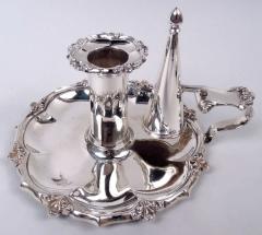 Thomas Ross Pair of English Georgian Regency Sterling Silver Chambersticks 1827 - 4232009