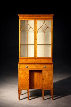 Thomas Sheraton A GEORGE III SATINWOOD SECRETAIRE CABINET ATTRIBUTED TO THOMAS SHERATON - 4487860