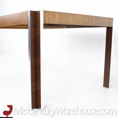 Thomasville Mid Century Expanding Walnut and Chrome Inlaid Dining Table - 2358672