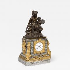 Thomire Cie French Gilt and Patinated Bronze and Marble Figural Mantel Clock - 1065922