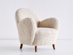 Thorald Madsens Pair of Thorald Madsen Armchairs in Sheepskin and Beech Denmark Mid 1930s - 1940369