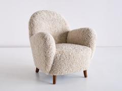 Thorald Madsens Pair of Thorald Madsen Armchairs in Sheepskin and Beech Denmark Mid 1930s - 1940372