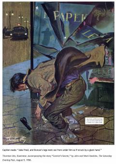 Thornton Utz Noir Crime Drama Shooting Saturday Evening Post Illustration - 3098581