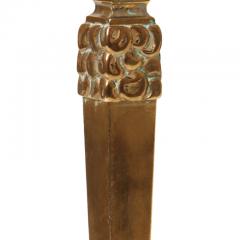Thorvald Bindesb ll Art Nouveau Torch Lamp in Brass by Thorvald Bindesboll - 3398502