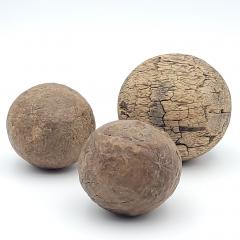 Three 19th Century Wooden Balls circa 1860 - 2939139
