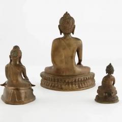 Three Asian Cast Bronze Figures of Buddha 18th 19th century - 3605498