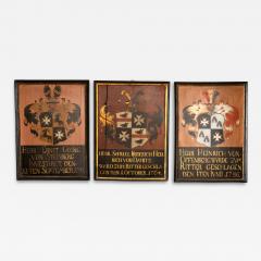 Three Commemorative German Armorial Paintings On Board - 4614083