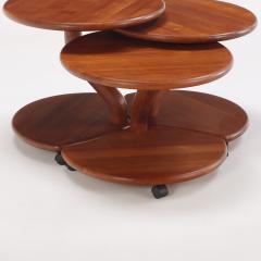 Three Danish mid century modern Niels Bach teak Model 53 mushroom nesting tables - 3498728