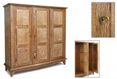 Three Door Cerused Oak Cabinet - 3891747