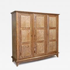 Three Door Cerused Oak Cabinet - 3893279