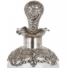 Three English sterling silver and cut glass bottles - 3249315