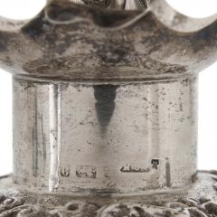 Three English sterling silver and cut glass bottles - 3249324