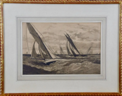 Three Engravings Depicting Sailing Yachts Competing in 1885 Americas Cup Trials - 2696215