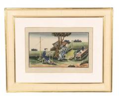 Three Framed Chinese Export Watercolors - 4139791