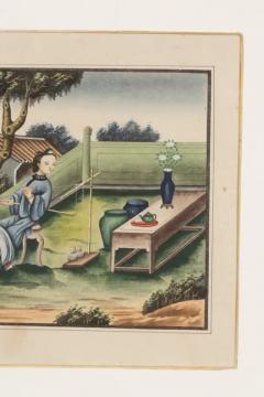 Three Framed Chinese Export Watercolors - 4139798