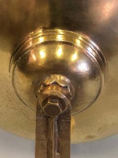 Three Large Italian Mid Century Modern Solid Brass Wall Sconces - 1830675