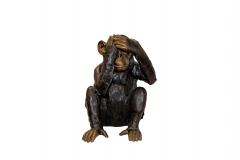 Three Life Size Bronze Monkeys see no evil hear no evil speak no evil  - 1119412