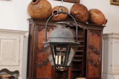 Three Light French Hexagonal Copper Lanterns with Domed Tops Two Sold Each - 3595917