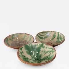 Three Majolica Strainer Bowls - 1412410