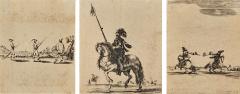 Three Miniature Drawings Framed as One Italy circa 1800 - 4014708