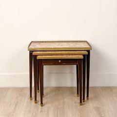 Three Nested Tables in Gilt Bronze and Marble - 2123271
