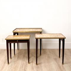 Three Nested Tables in Gilt Bronze and Marble - 2123276