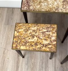 Three Nested Tables in Gilt Bronze and Marble - 2123279