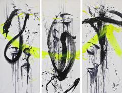 Three Part Painting Eve The Snake by MS Acryl on Canvas Austria 2024 - 3980842